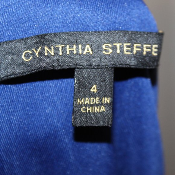 Cynthia Steffe Women's Size 4 Blue Floral - Picture 2 of 10